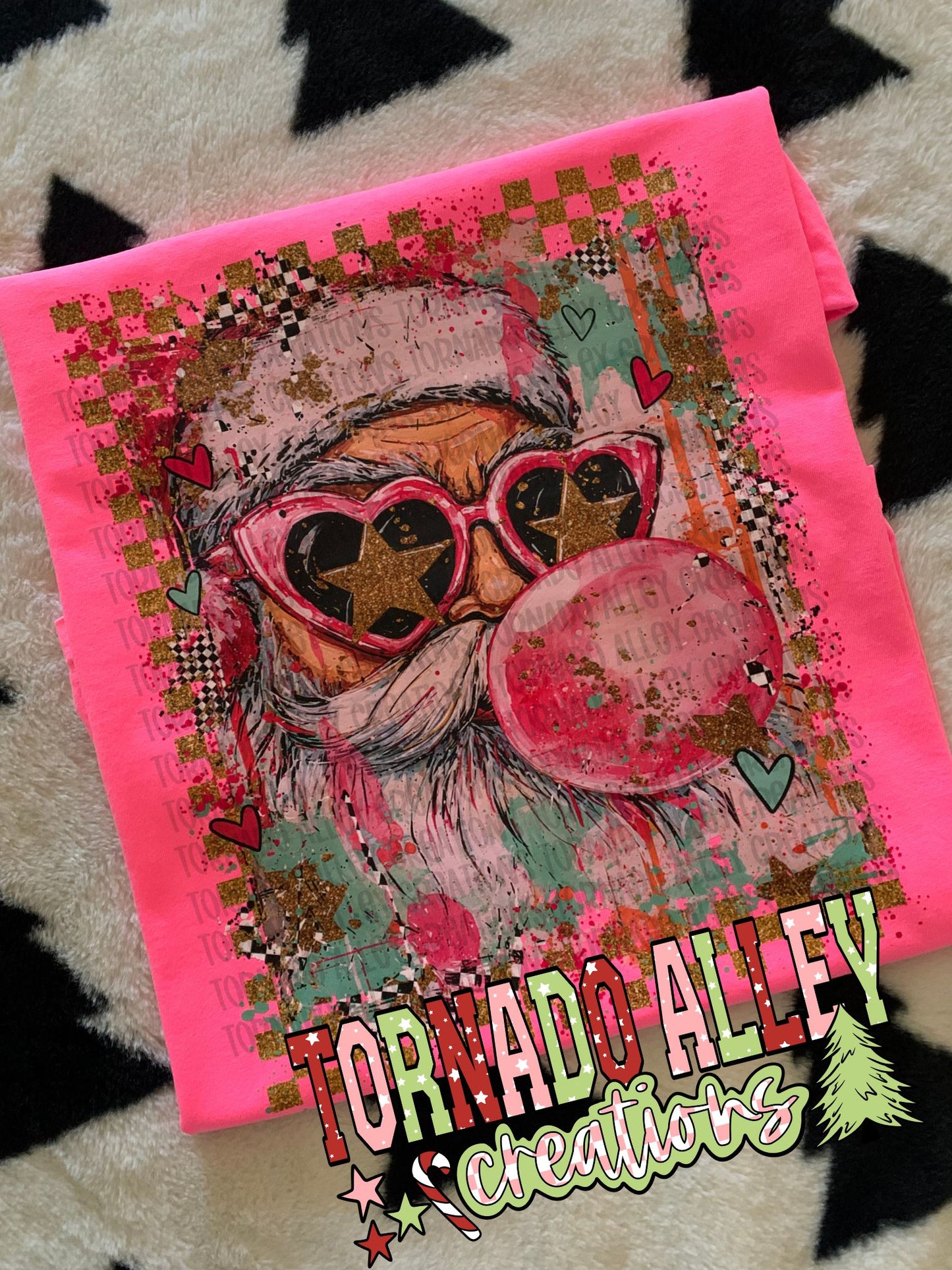 Cute Bubblegum Santa Tee