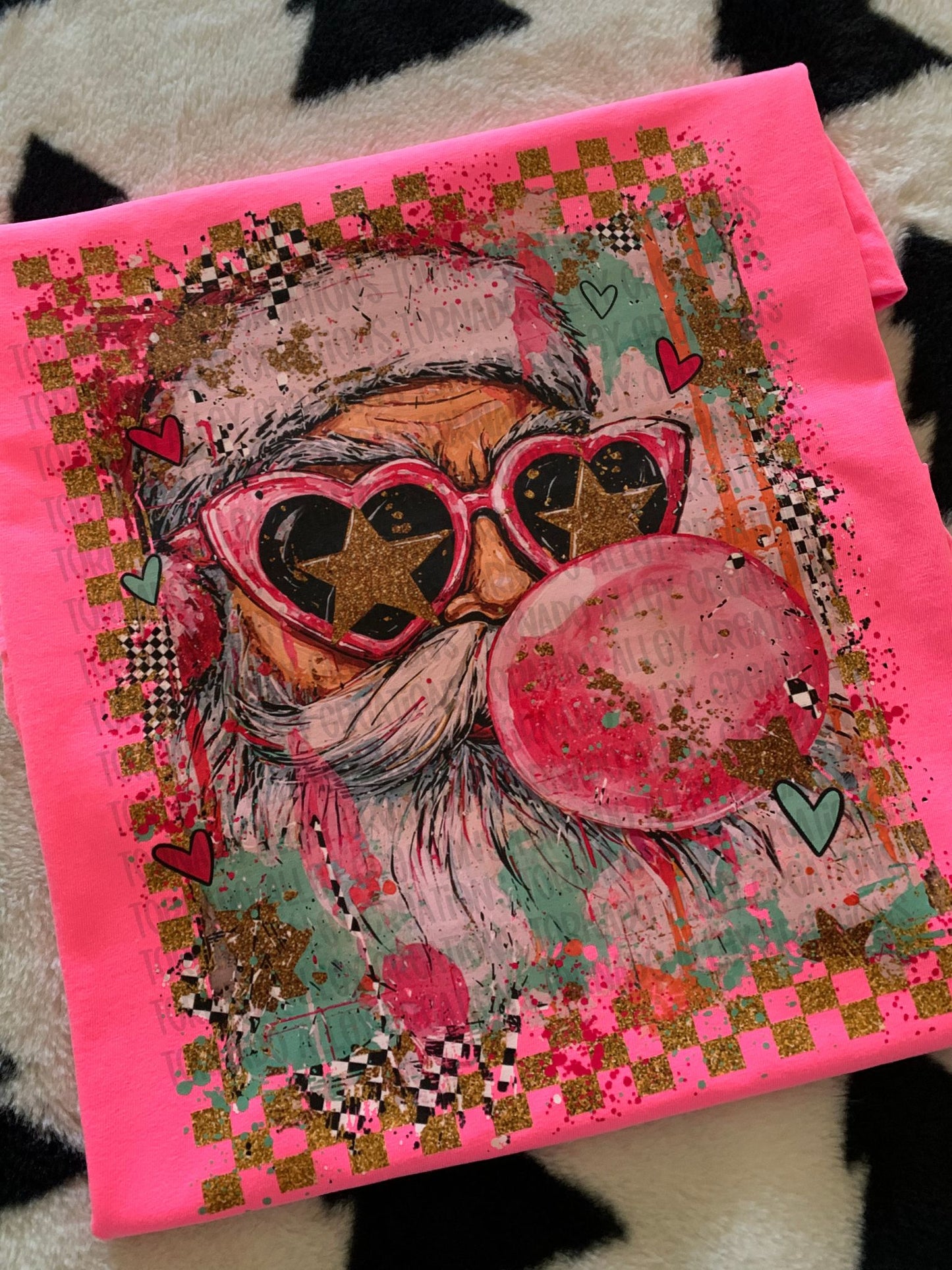 Cute Bubblegum Santa Tee