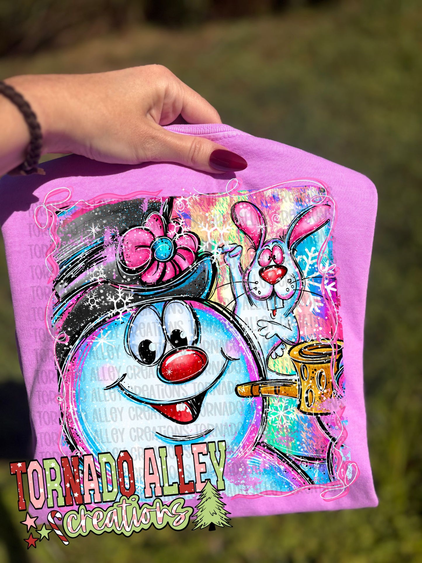 Brushstroke Snowman Tee