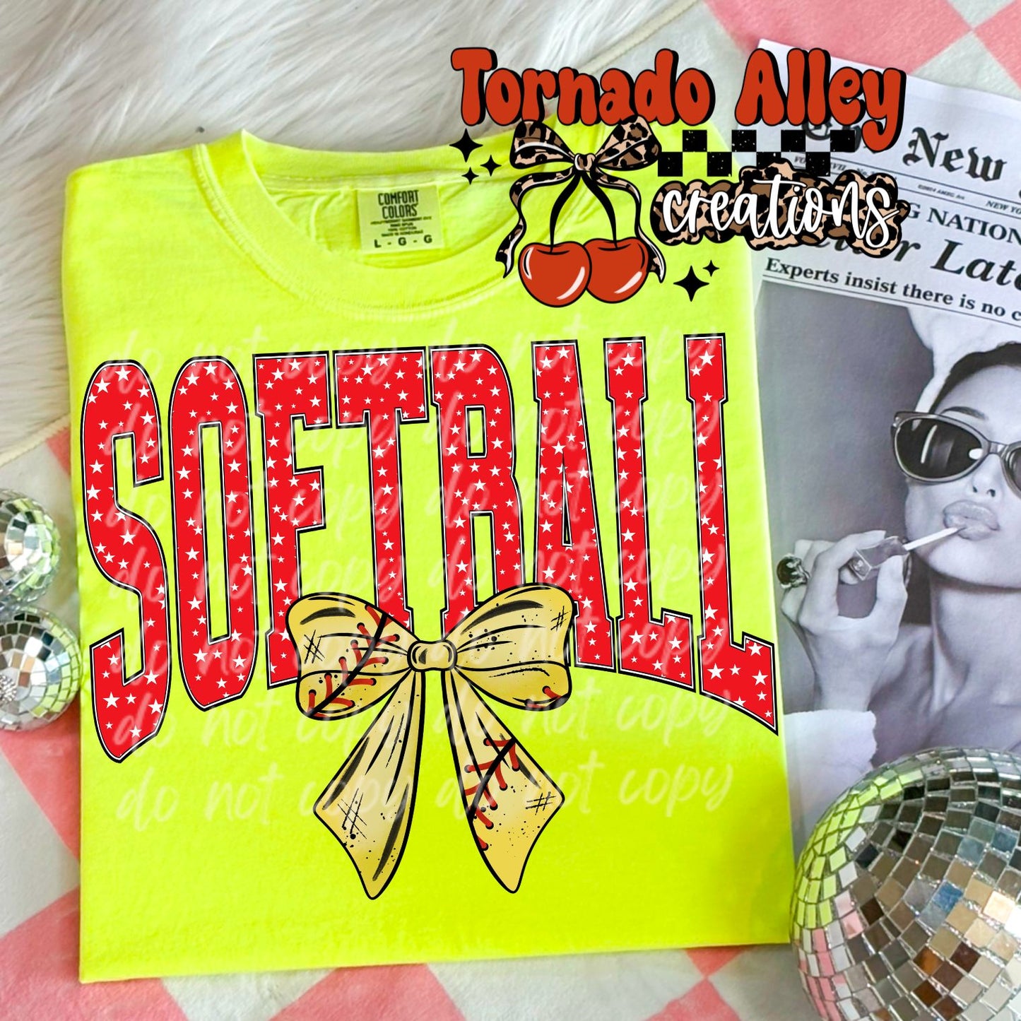 Softball Bow Tee