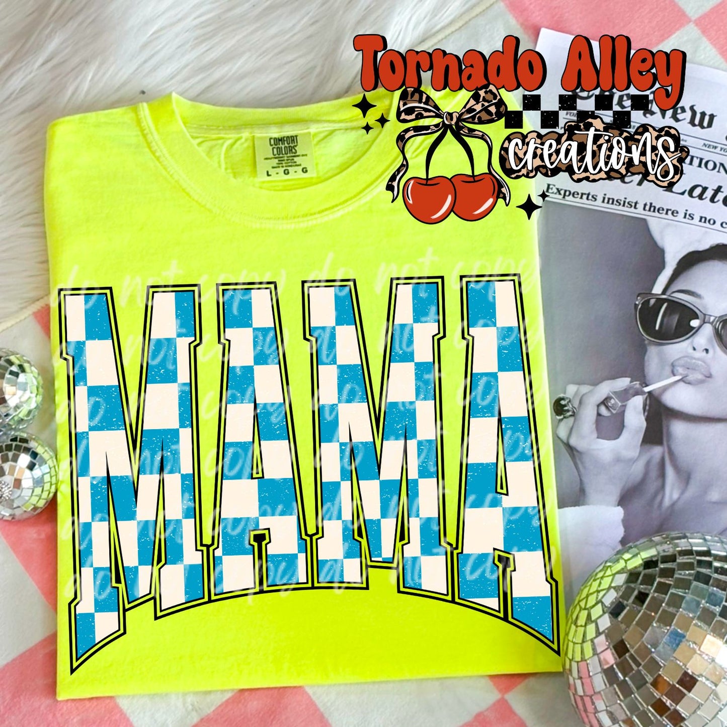 Mama Checkered Tee