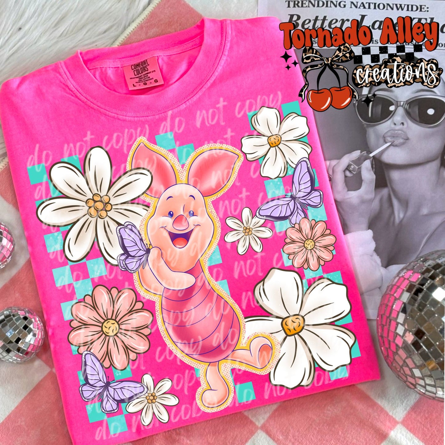 Floral Pig Tee