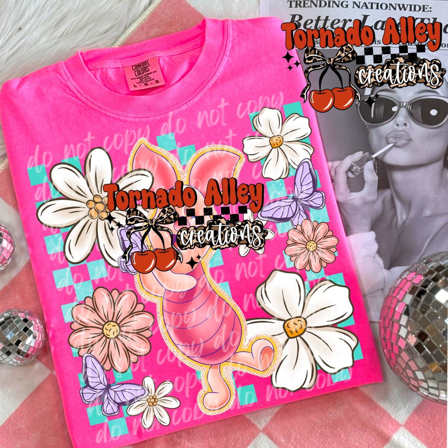 Floral Pig Tee
