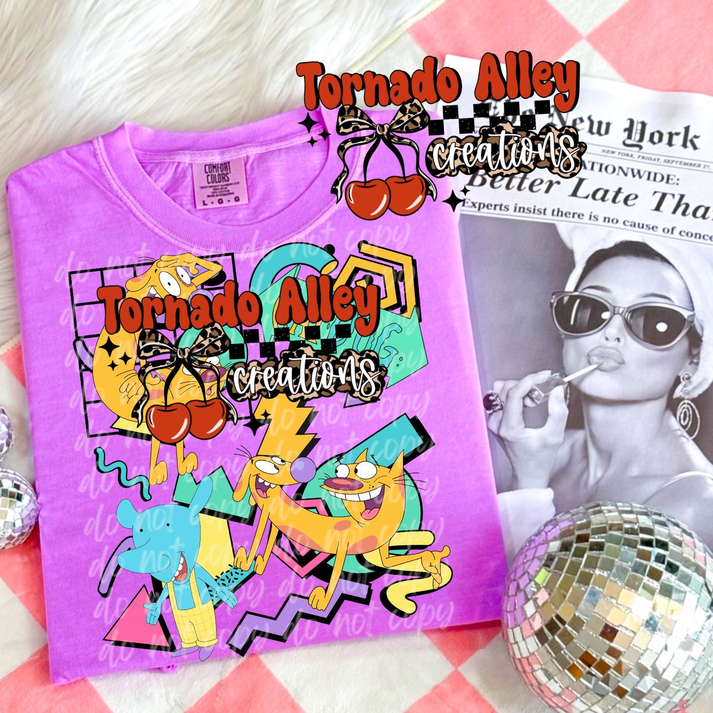 Retro Cat Dog Tee