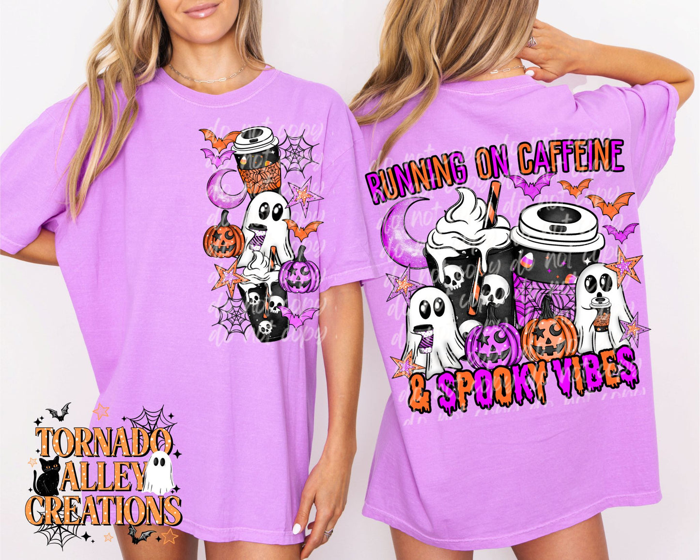 Running on Caffeine & Spooky Vibes Tee