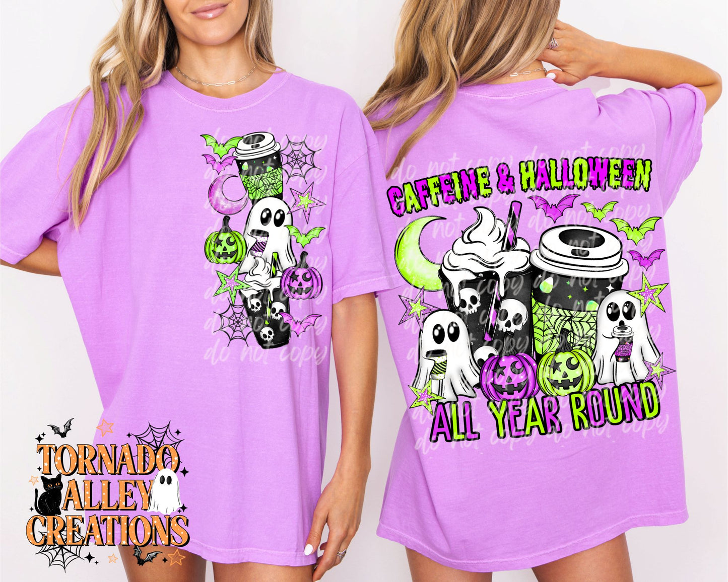 Caffeine & Halloween All Year Round Tee