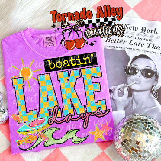 Boatin Lake Days Tee