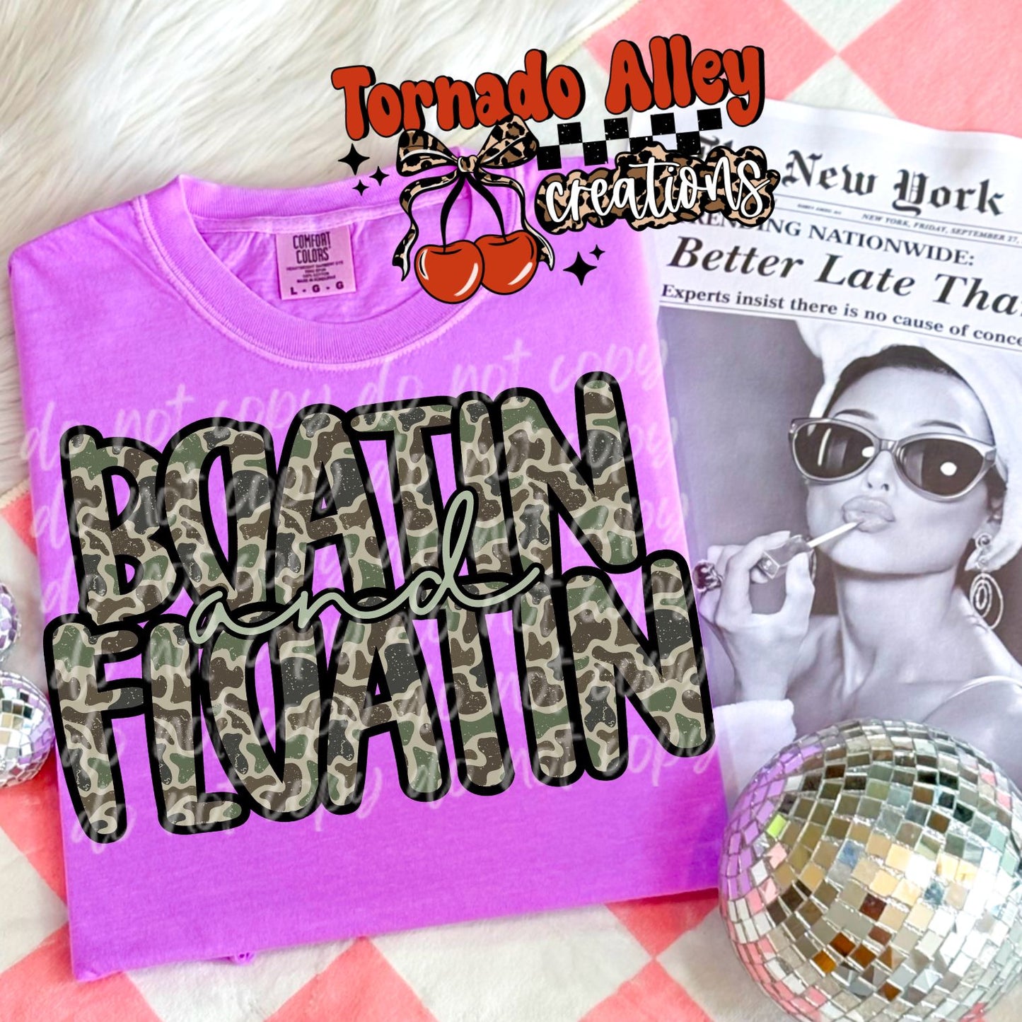 Boatin and Floatin Camo Tee