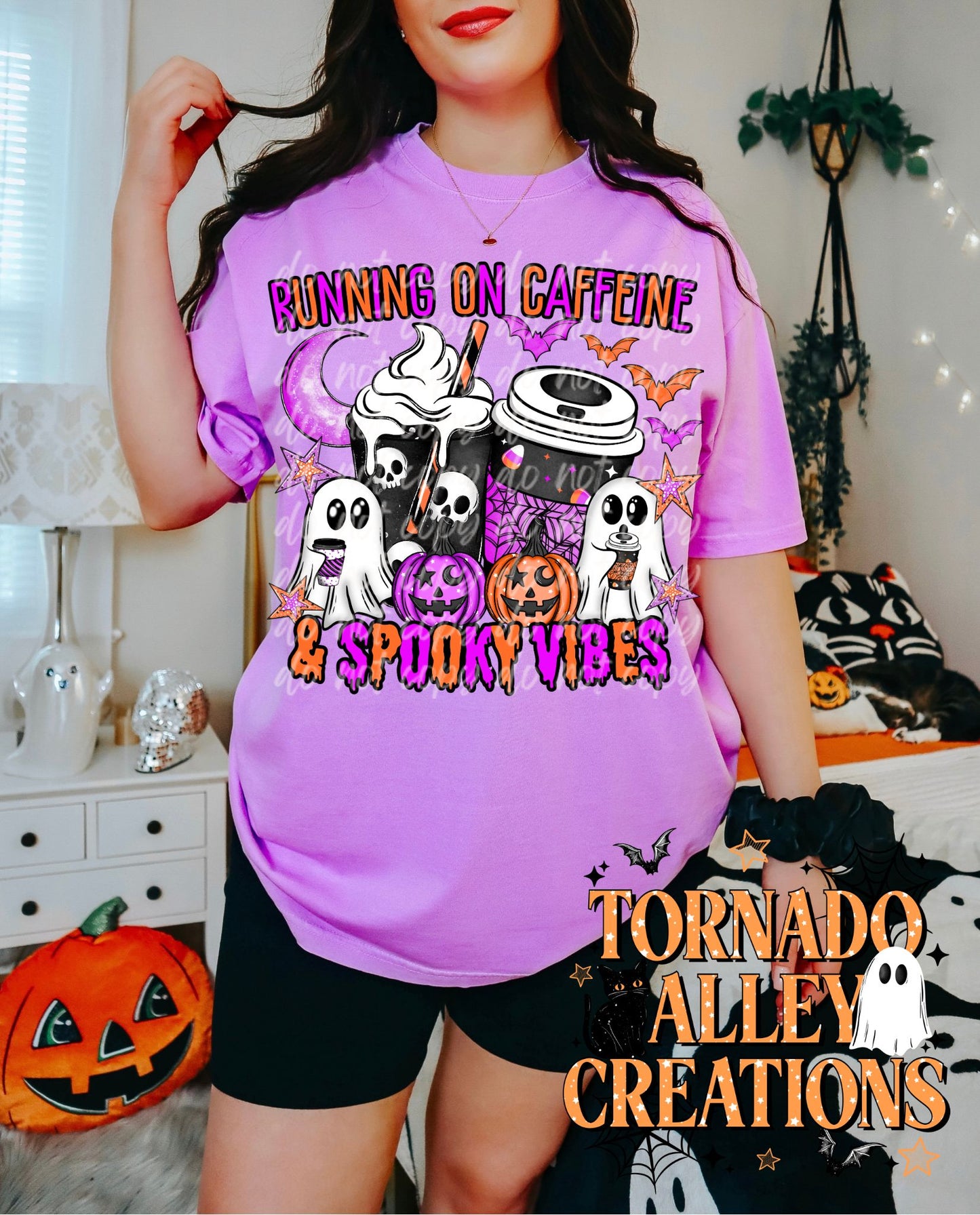 Caffeine and Spooky Vibes Tee