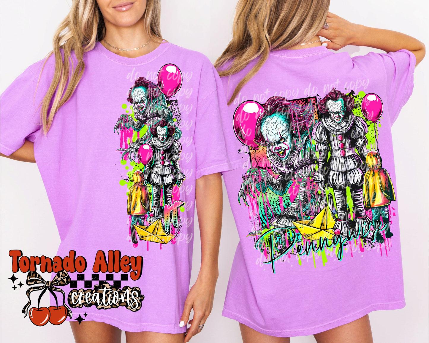 Spooky Neon Clown Tee