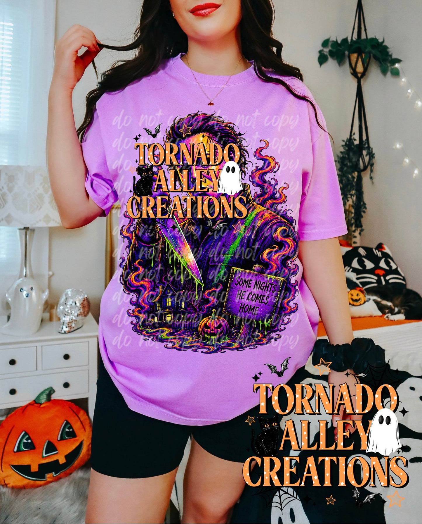 Neon Slasher Halloween Tee