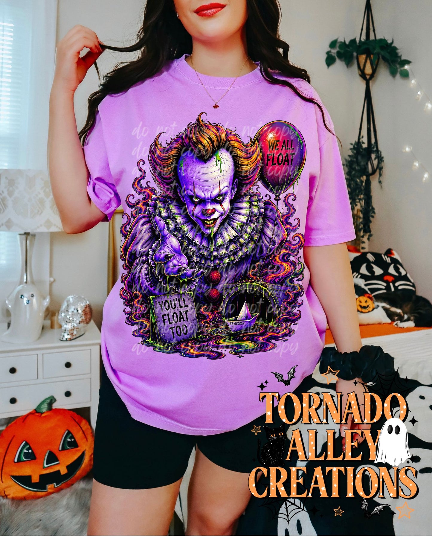 Neon Horror Clown Tee
