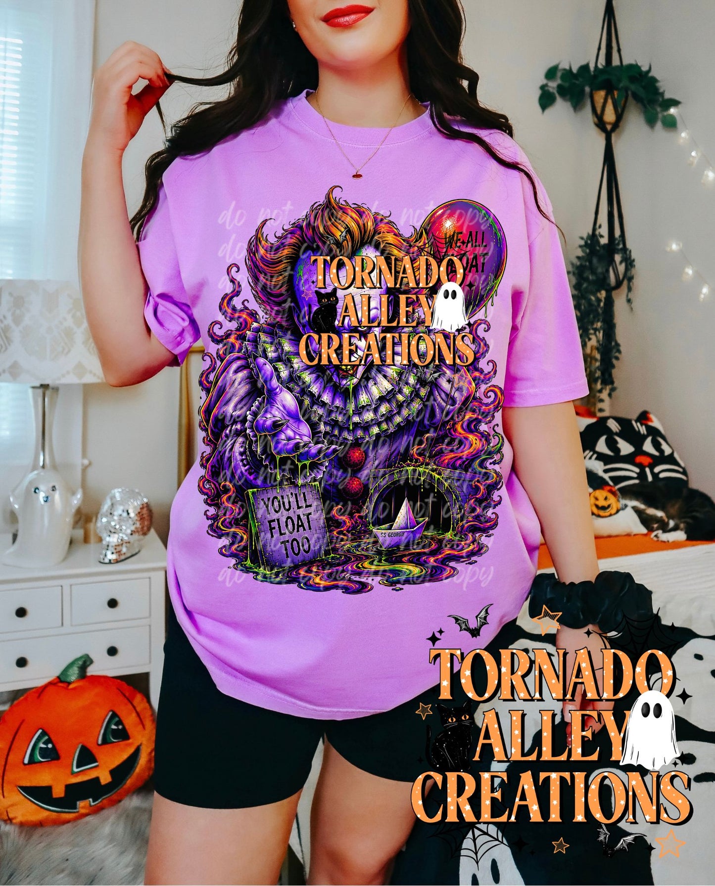 Neon Horror Clown Tee