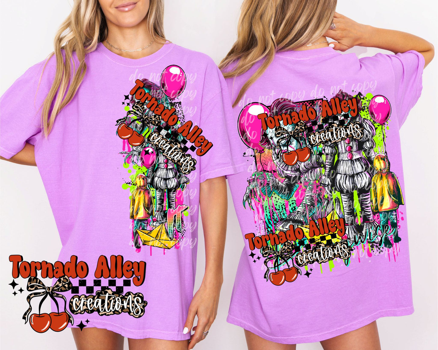 Spooky Neon Clown Tee