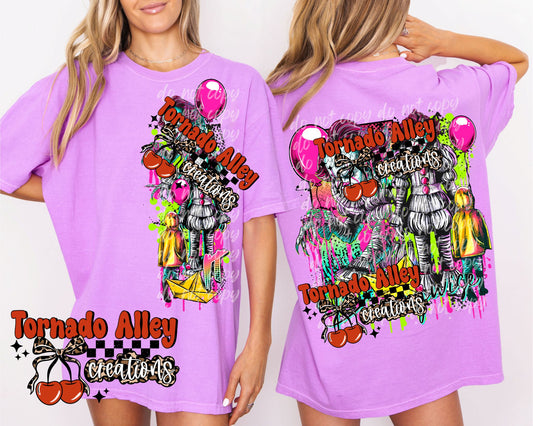 Spooky Neon Clown Tee