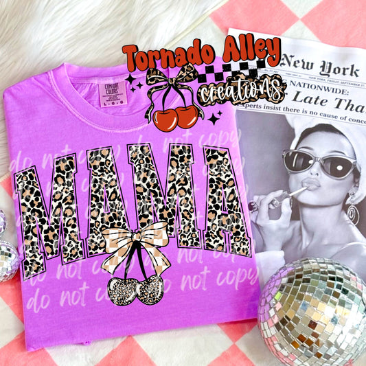 Mama Cheetah Cherries Tee