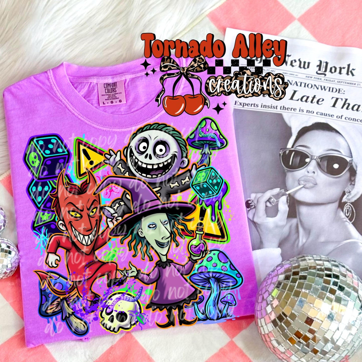 Neon Spooky Nightmares Tee