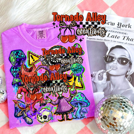 Neon Spooky Nightmares Tee