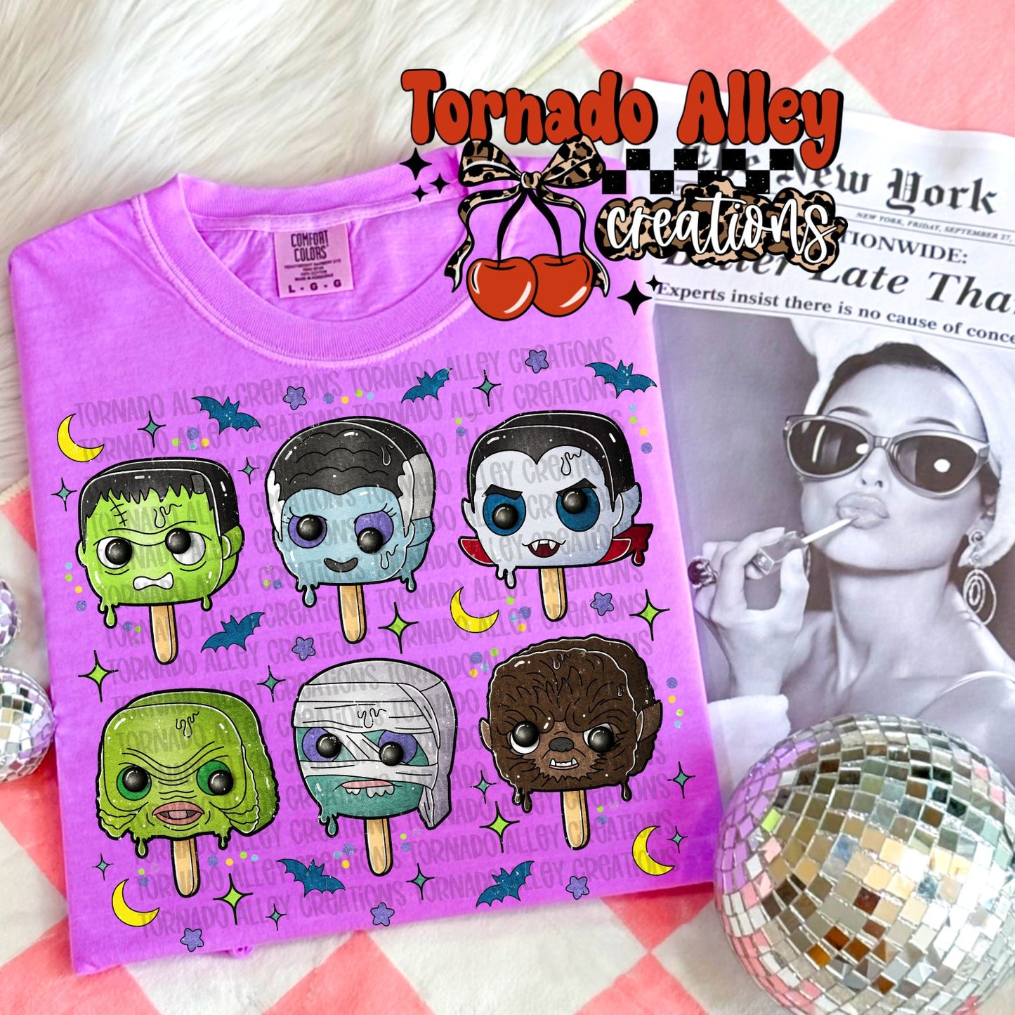 Spooky Monsters Ice Cream Tee