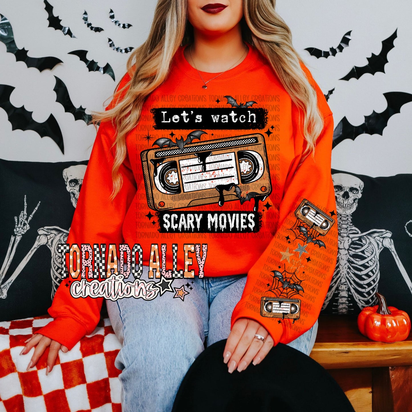 Let's Watch Spooky Movies Crewneck