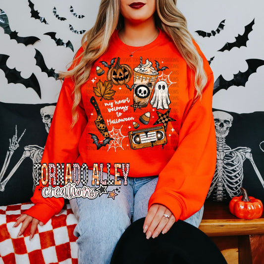 Heart Belongs To Halloween Crewneck