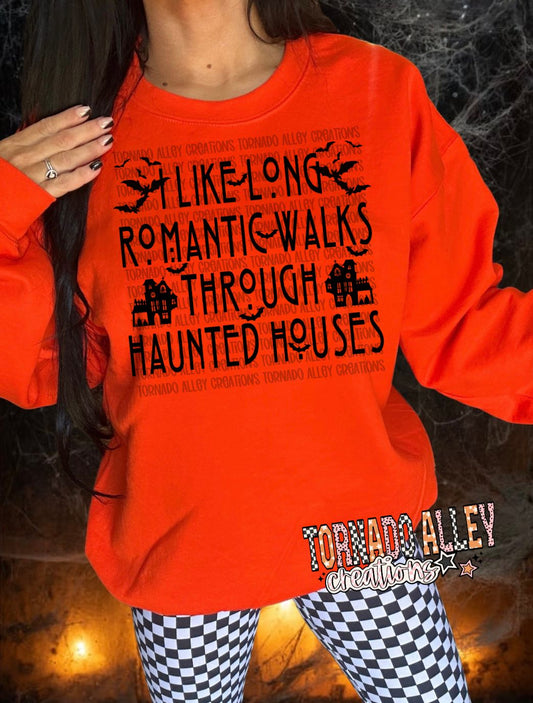 Romantic Walks Through Haunted Hotels Crewneck