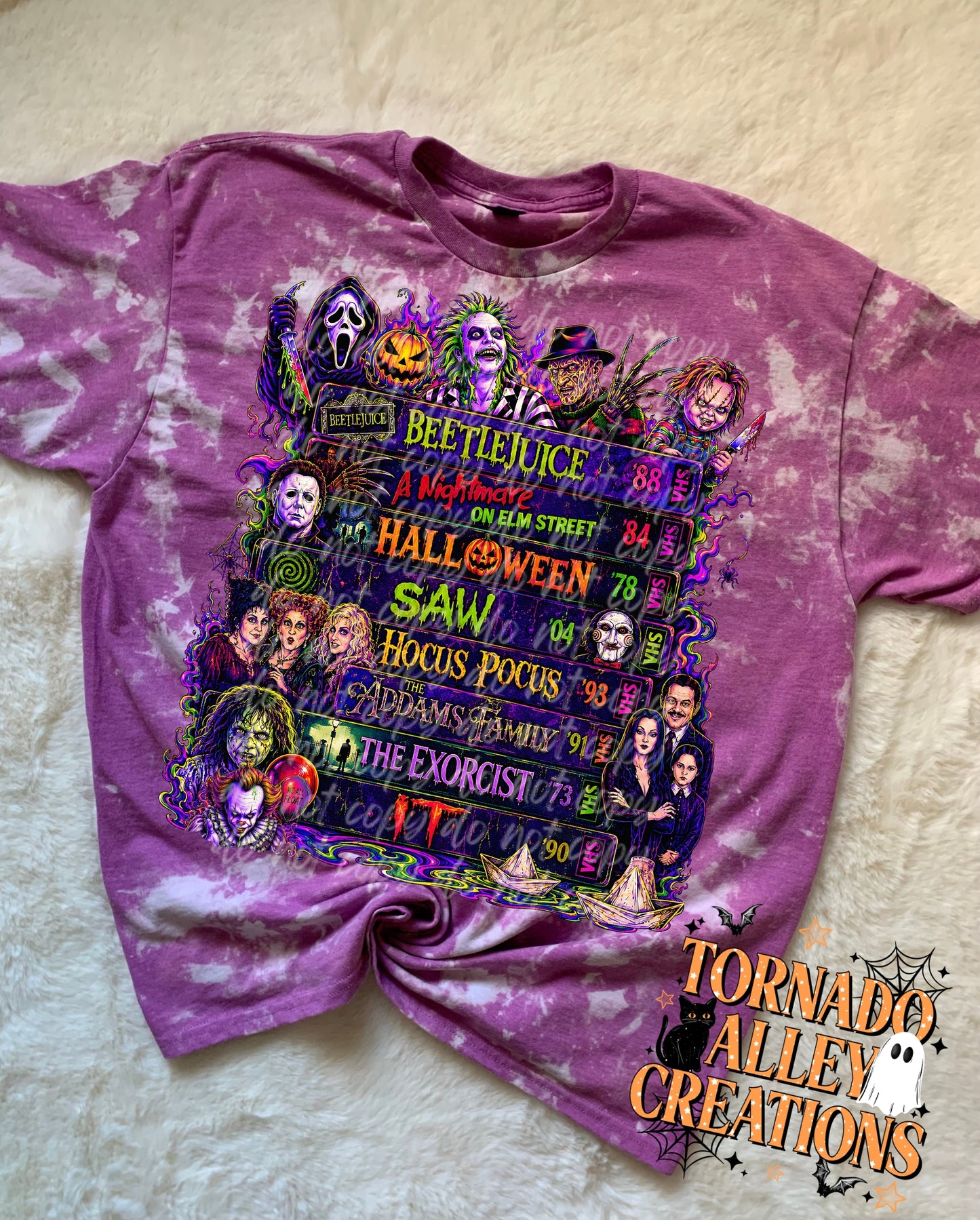 Horror Movies Bleached Tee
