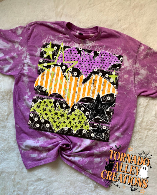 Retro Bats Bleached Tee