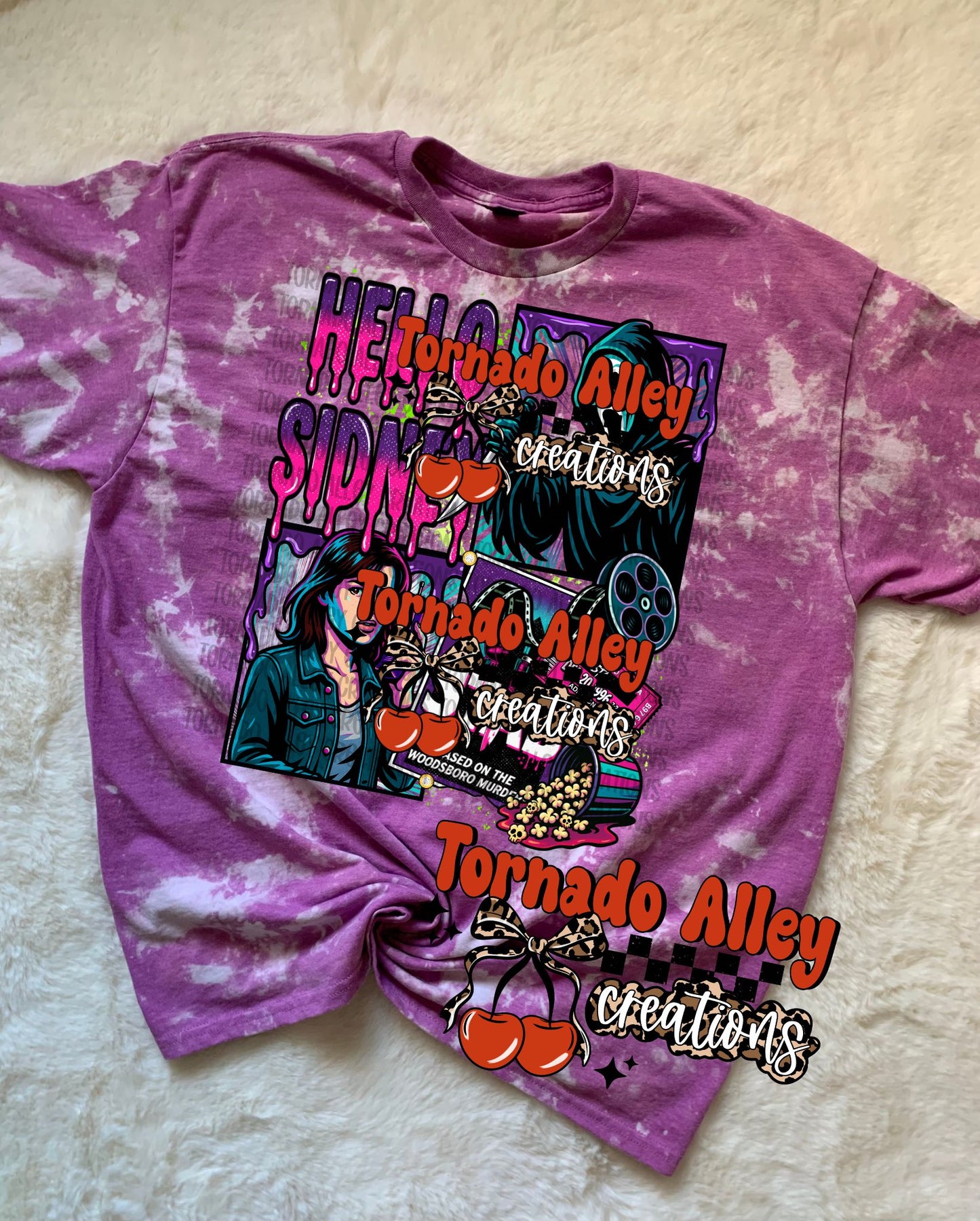 Spooky Hello Bleached Tee