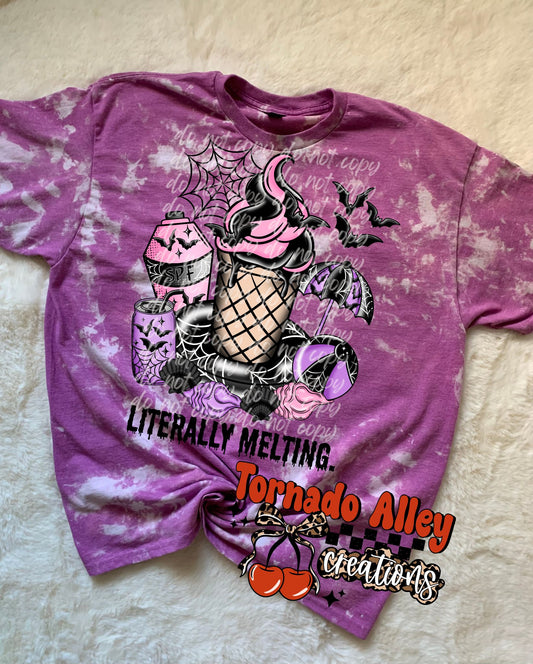 Literally Melting Bleached Tee