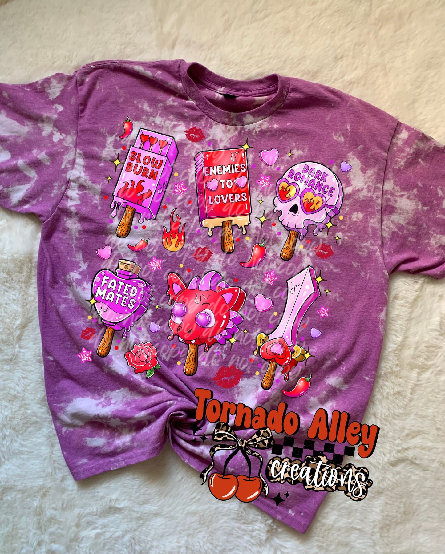 Dark Romance Ice Cream Bleached Tee