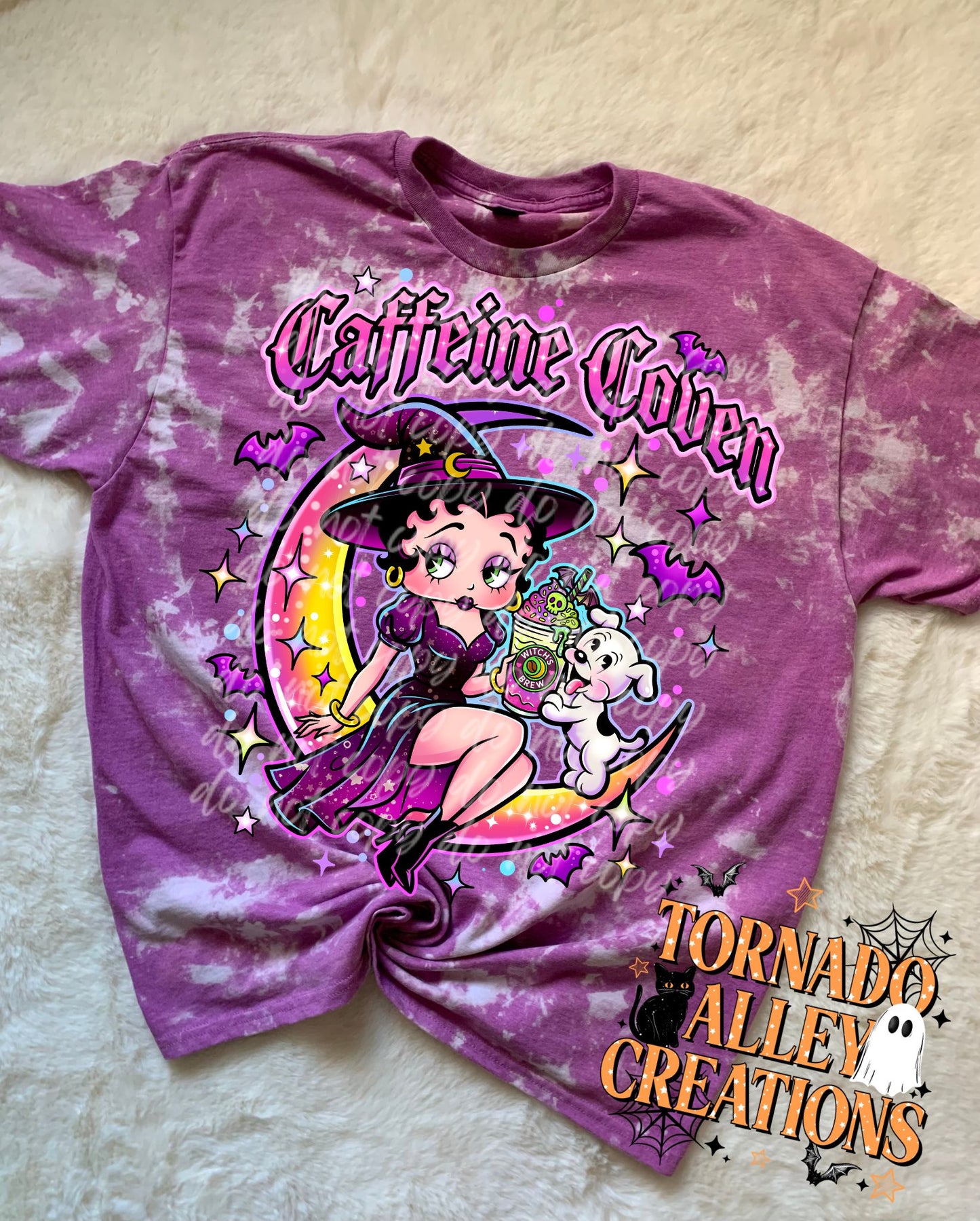 Caffeine Coven Bleached Tee