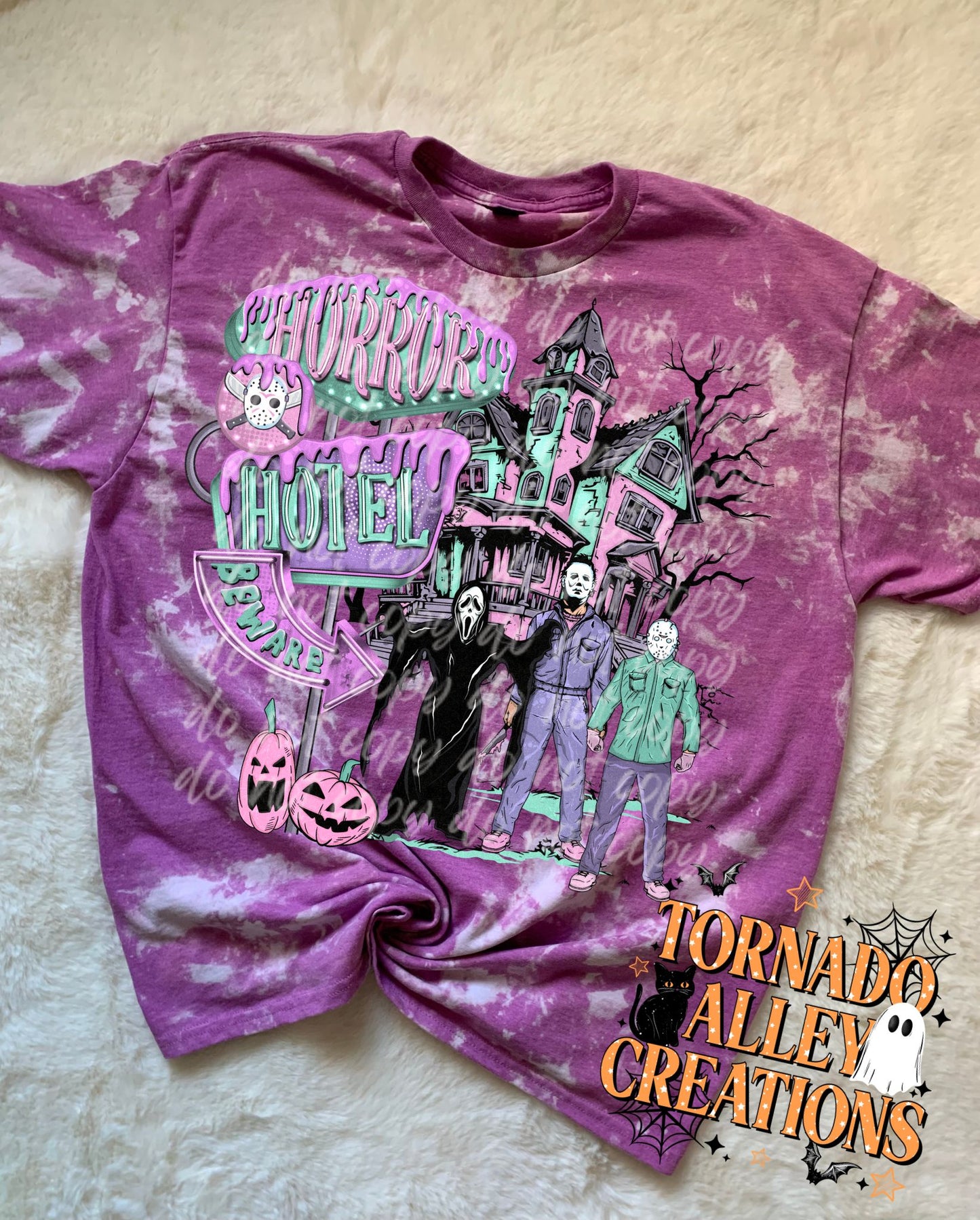 Horror Hotel Bleached Tee
