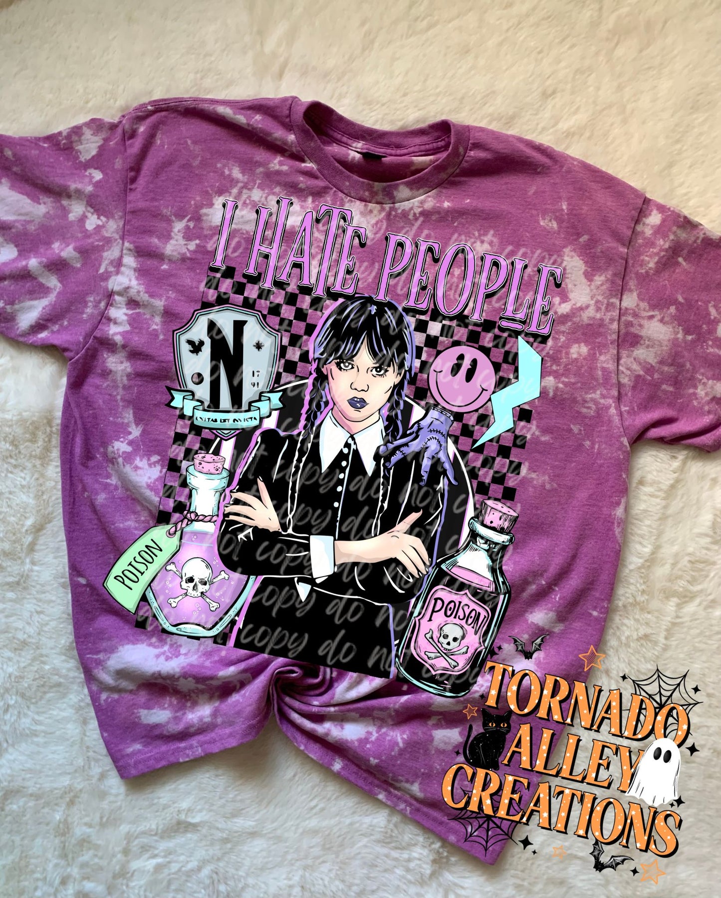 Hate People Bleached Tee