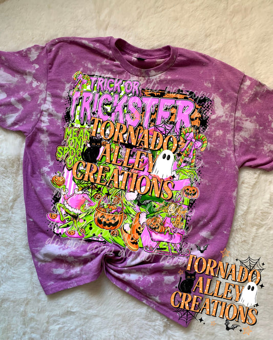 Spooky Green Guy Bleached Tee