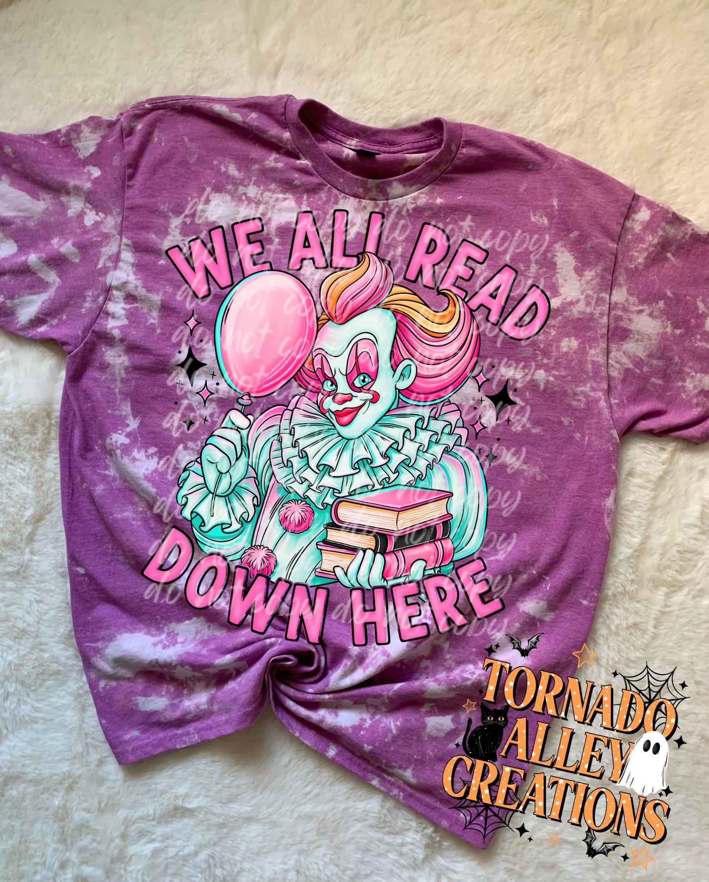 We All Read Down Here Bleached Tee