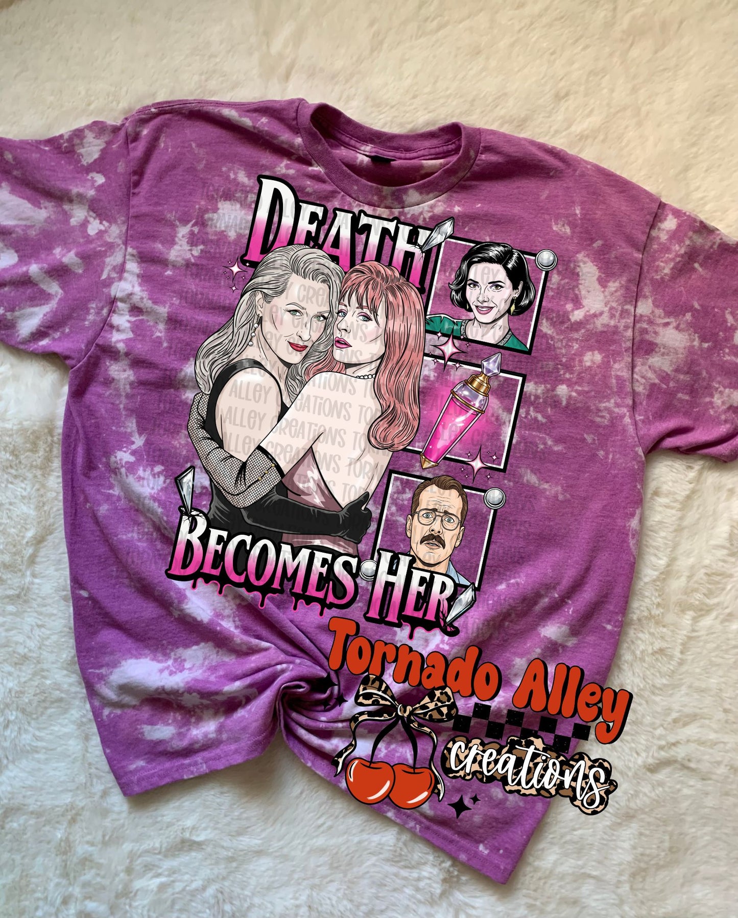Spooky Becomes Her Bleached Tee