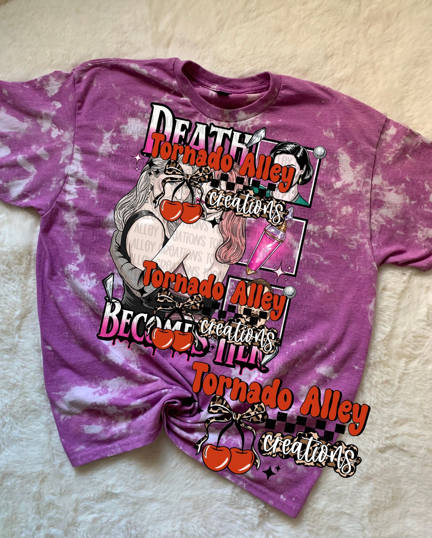 Spooky Becomes Her Bleached Tee