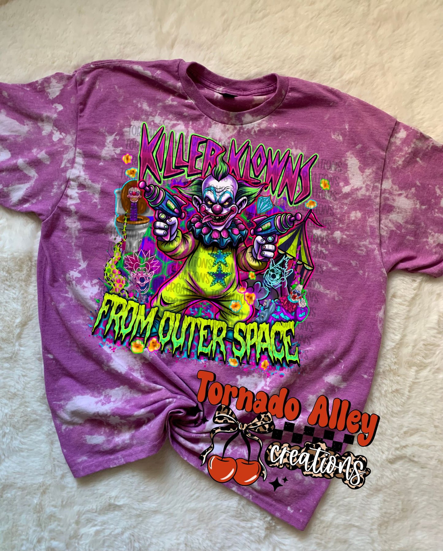 Spooky Space Clown Bleached Tee