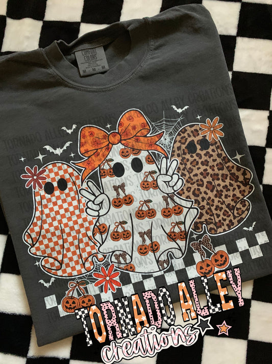 Spooky Preppy Fall Ghosts Tee