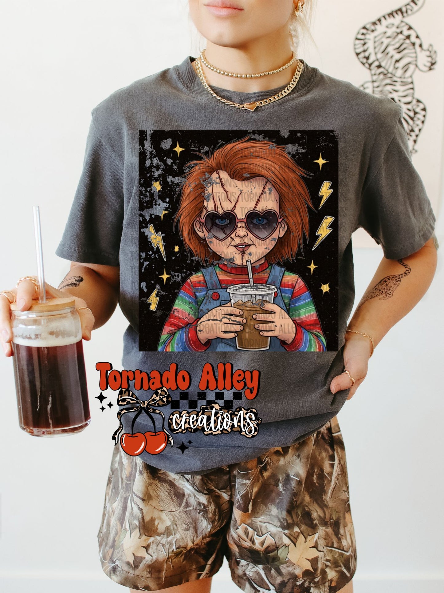 Spooky Doll Coffee Tee