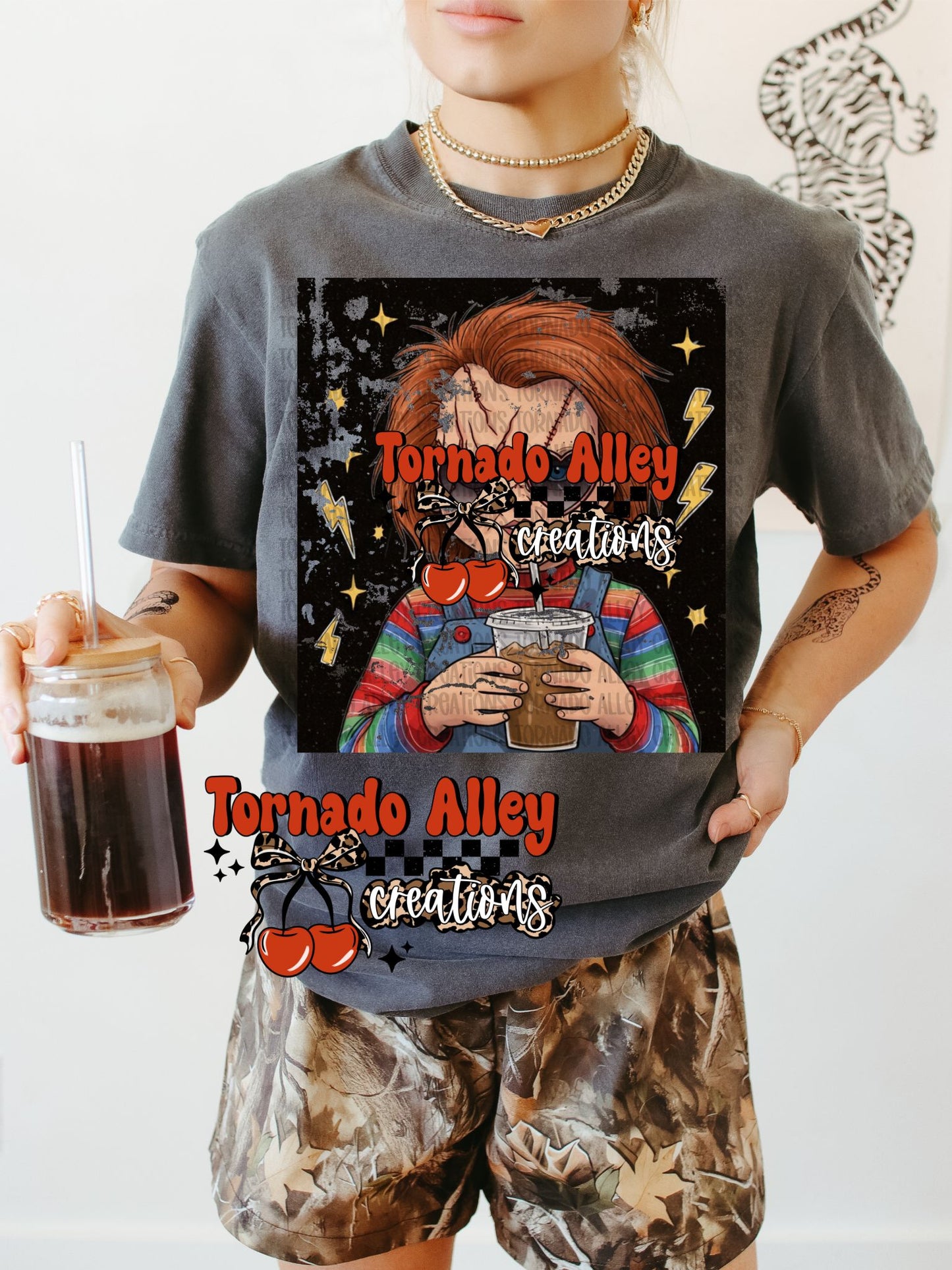 Spooky Doll Coffee Tee