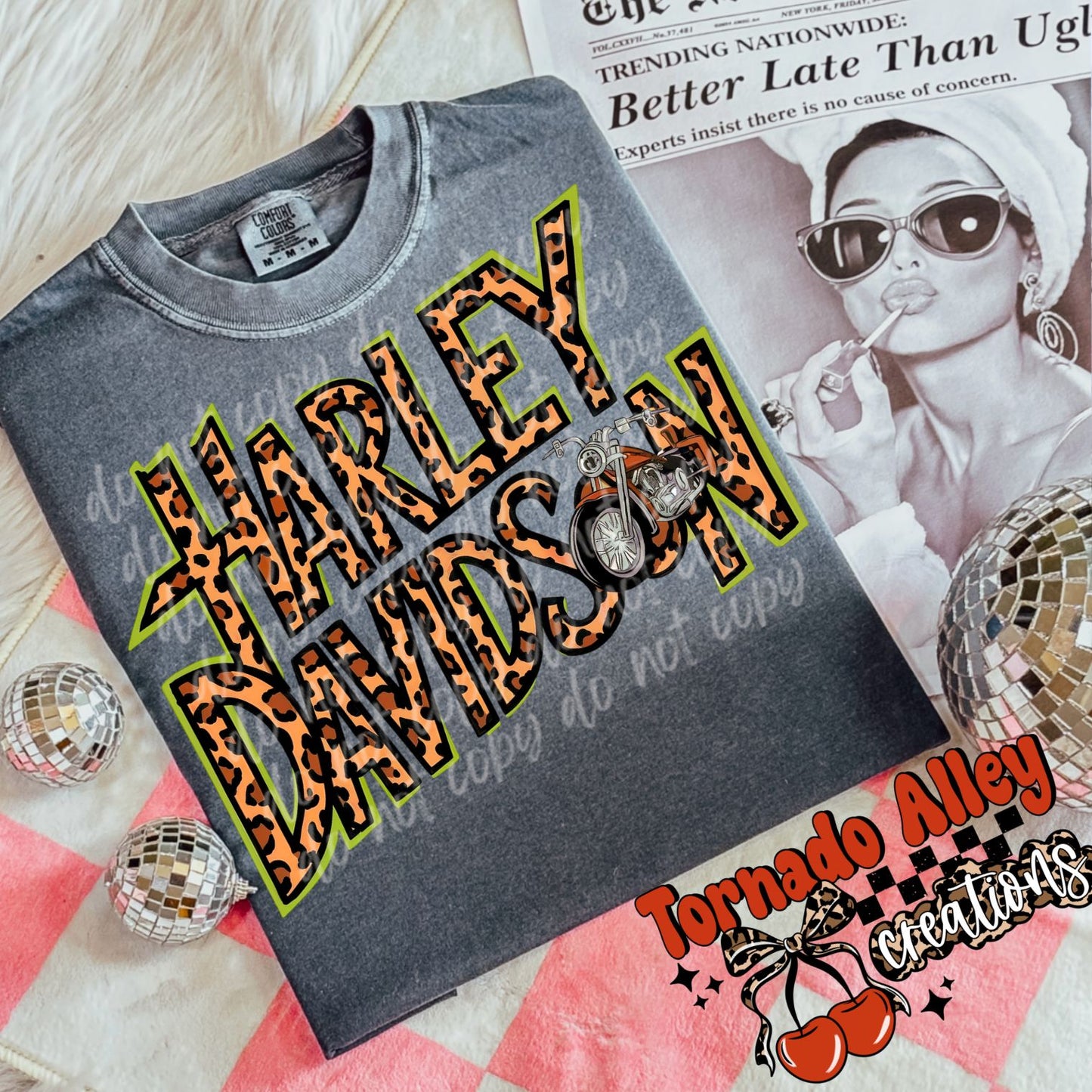 Edgy Cheetah Print Motorcycle Tee