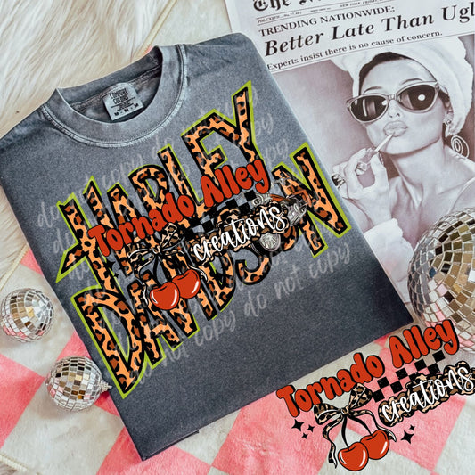 Edgy Cheetah Print Motorcycle Tee