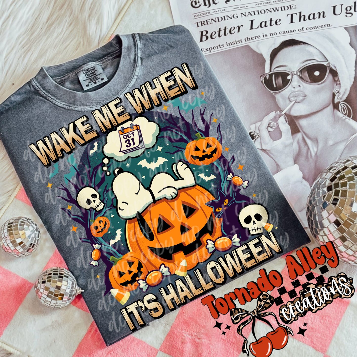 Wake Me Up When It's Halloween Tee