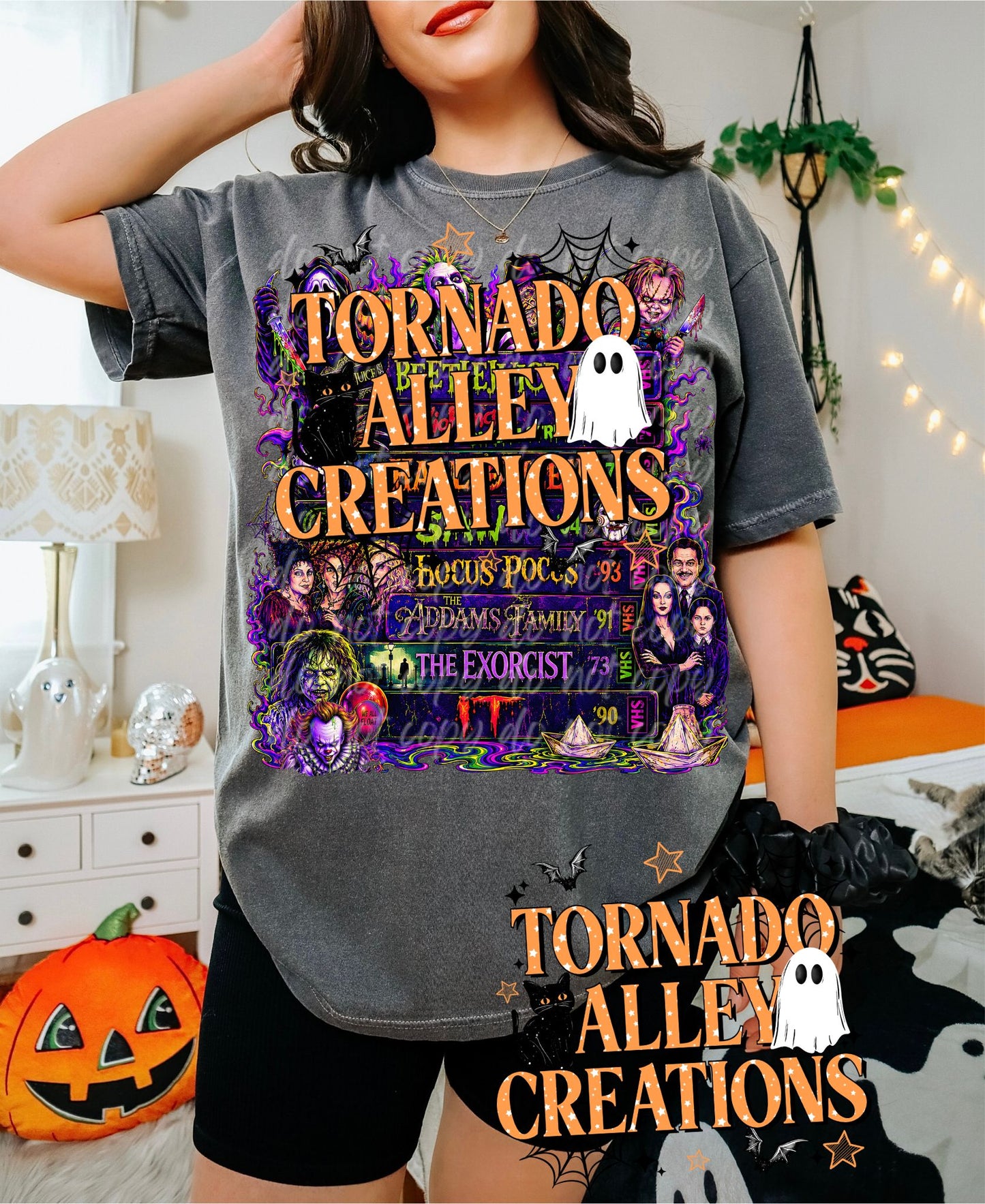 Horror Movies Stack Tee