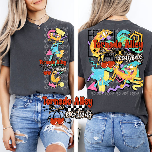 Retro Cat Dog Tee