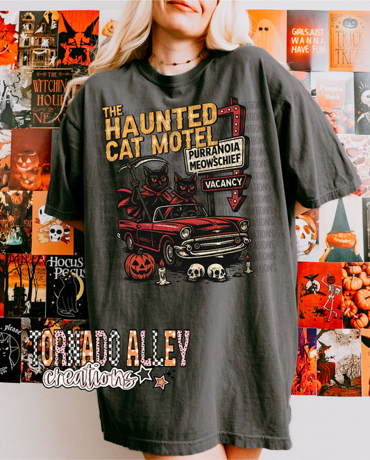 Haunted Cat Motel Tee