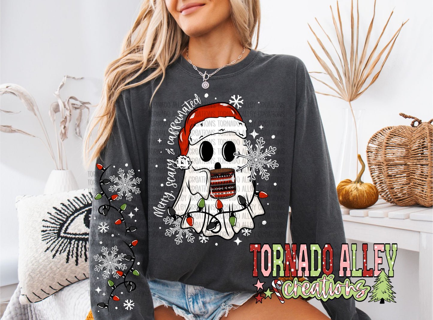 Merry Scary Caffeinated Long Sleeve