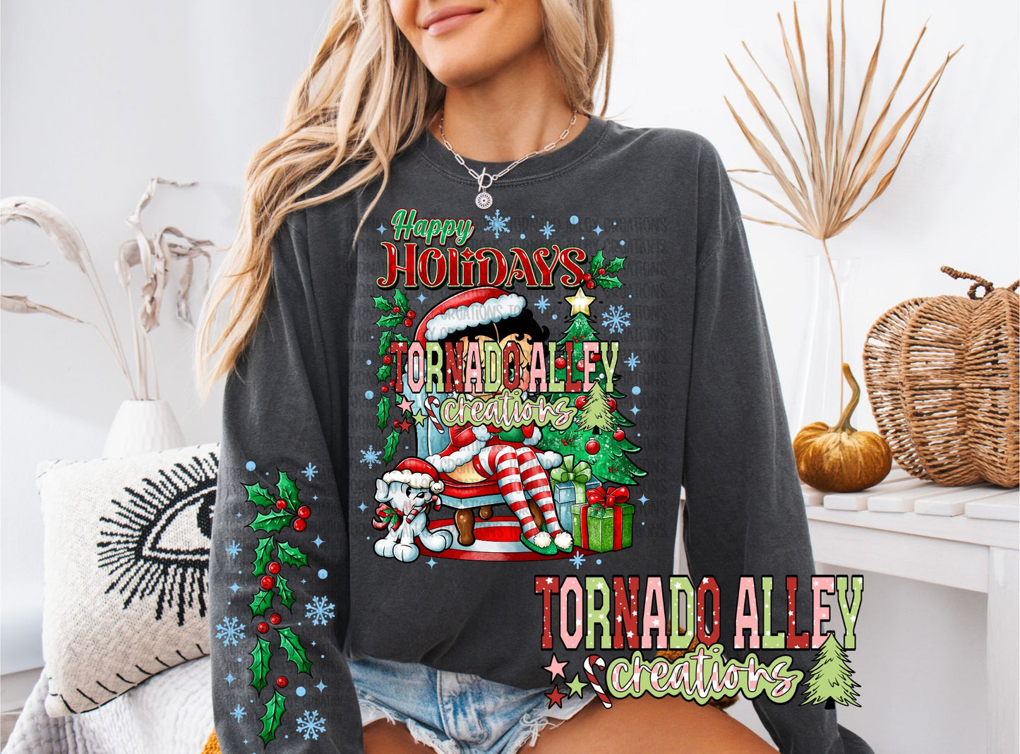 Cute Happy Holidays Long Sleeve